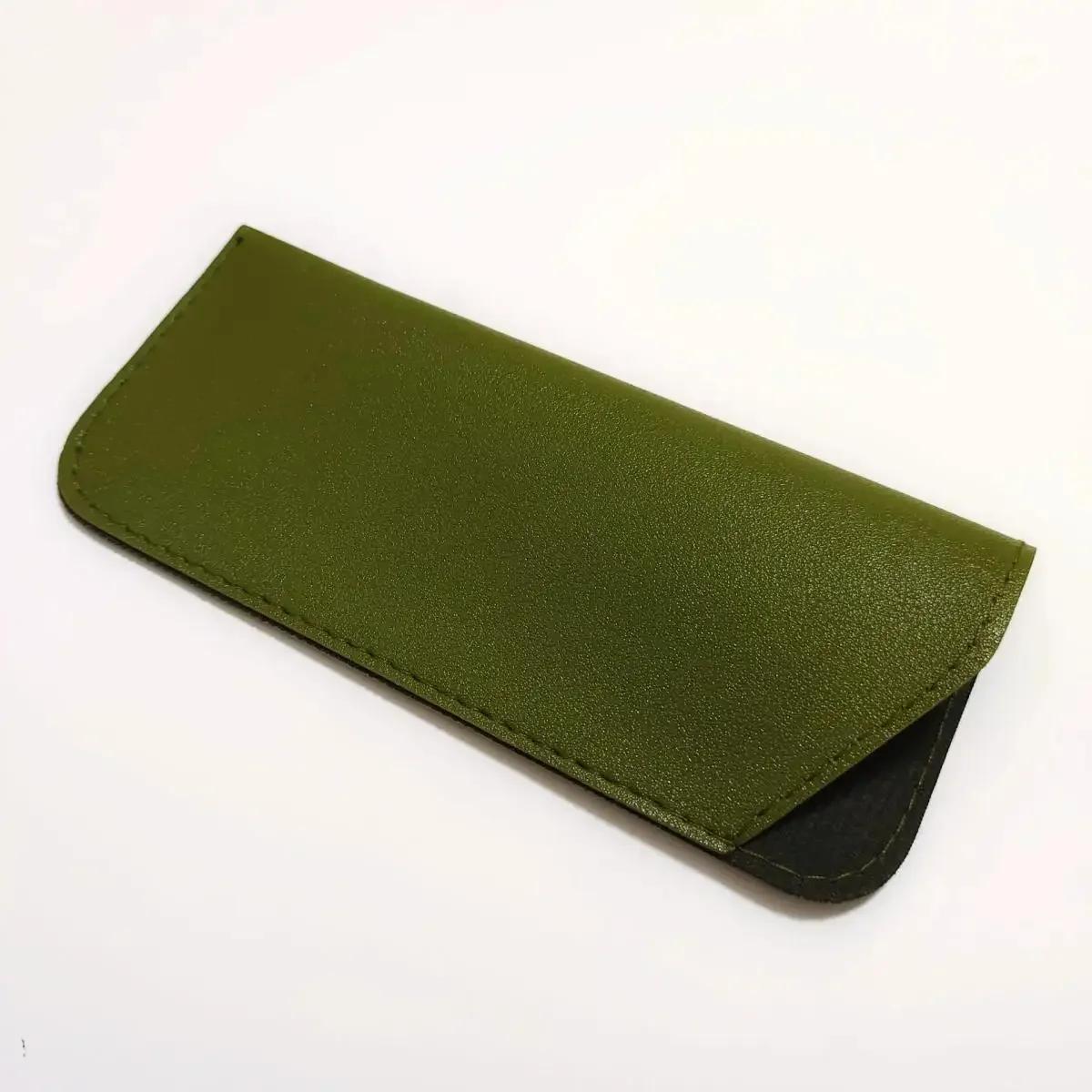 1pc Étui à lunettes souple en cuir PU tendance, étui à lunettes de lecture, housse de protection por