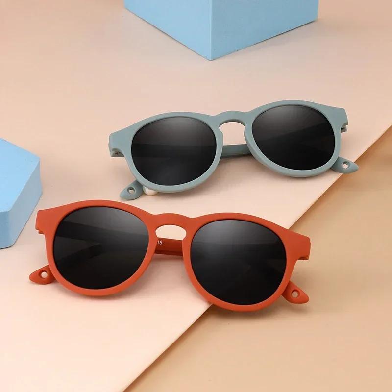 Premières lunettes de soleil à la mode pour bébé avec sangle ronde flexible UV400 lunettes de soleil