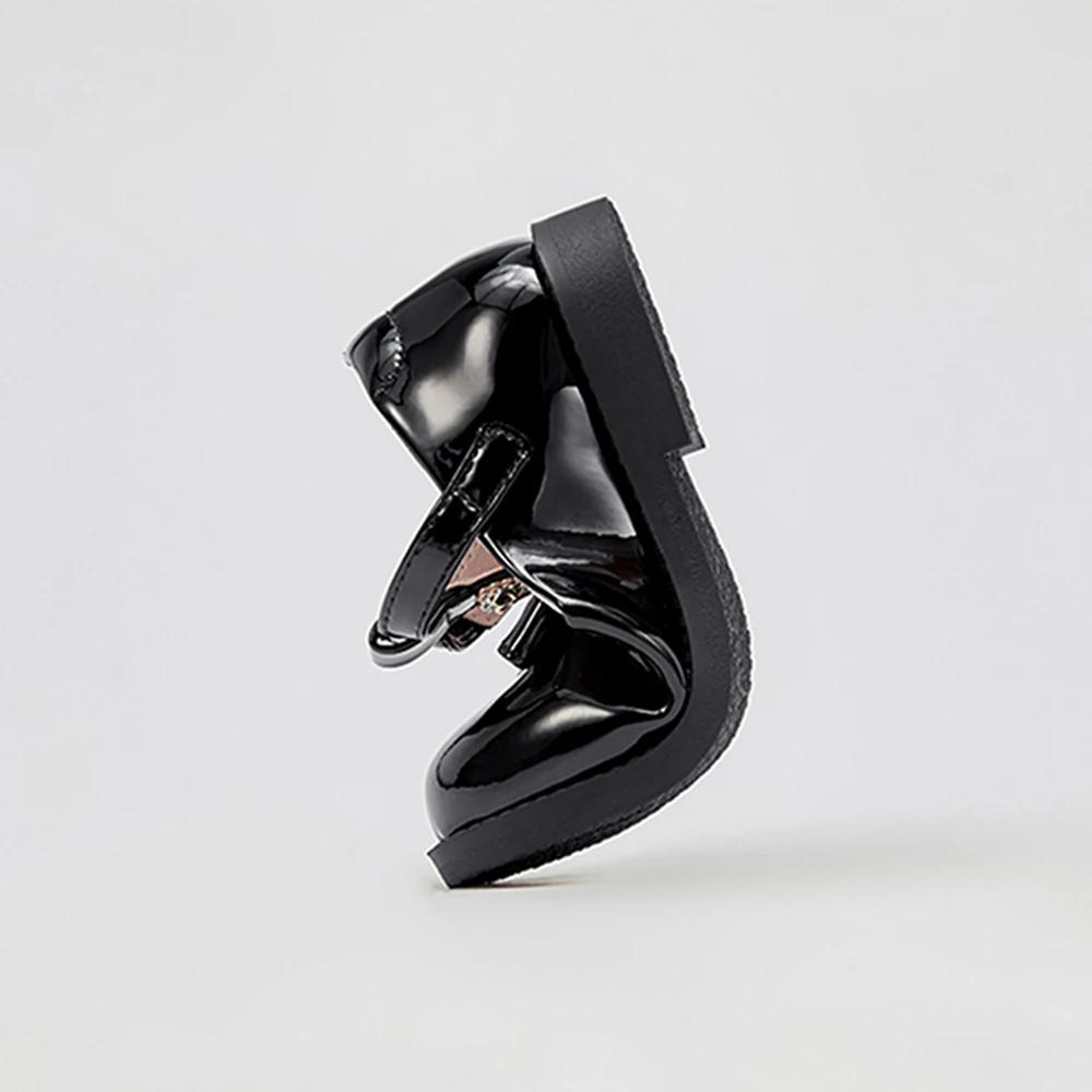 Dave Bella chaussures en cuir pour filles noir automne nouvelle Collection chaussures de princesse p