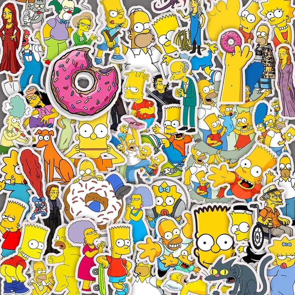 10/30/50 PIÈCES Les Simpsons Dessin Animé Autocollants Graffiti BRICOLAGE Planche À Roulettes Ordina