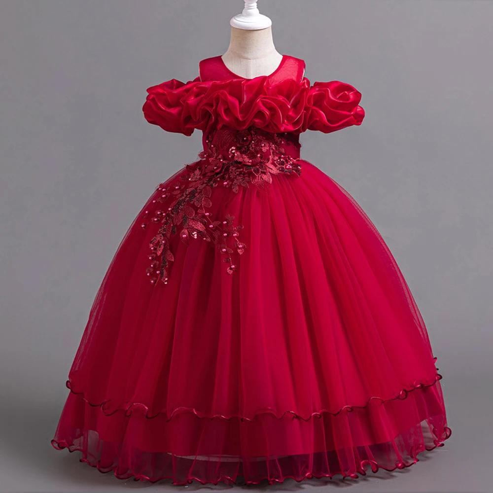 Robe demoiselle d'honneur tulle fille - Princesse Noël mariage communion élégante mode fête