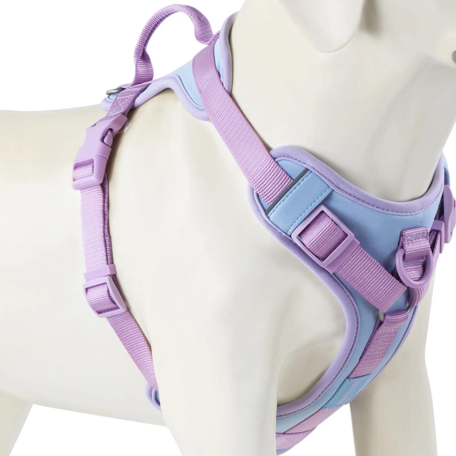 Couleurs d'épissure pour harnais pour chien de luxe moyen, sans traction pour grands et petits chien