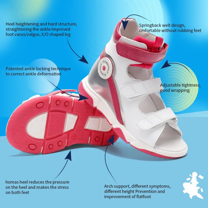 Princepard nouveautés sandales orthopédiques pour filles enfants chaussures de soutien de la voûte p