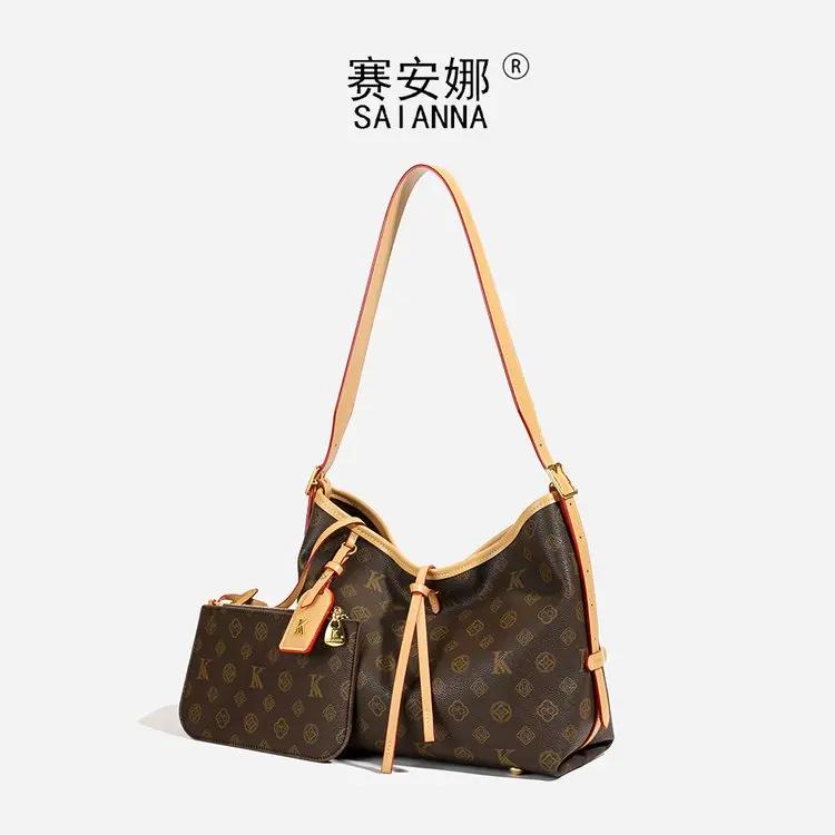Sacs à langer tendance de couleur unie pour femmes, sac à bandoulière classique parisien, sac messag