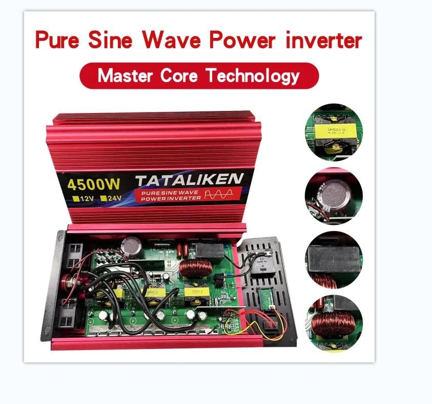 Onduleur À Onde Sinusoïdale Pure 2500w/3500w/4500w/5000w/6000w dc 12v A MENÉ l'affichage MENÉ est ad