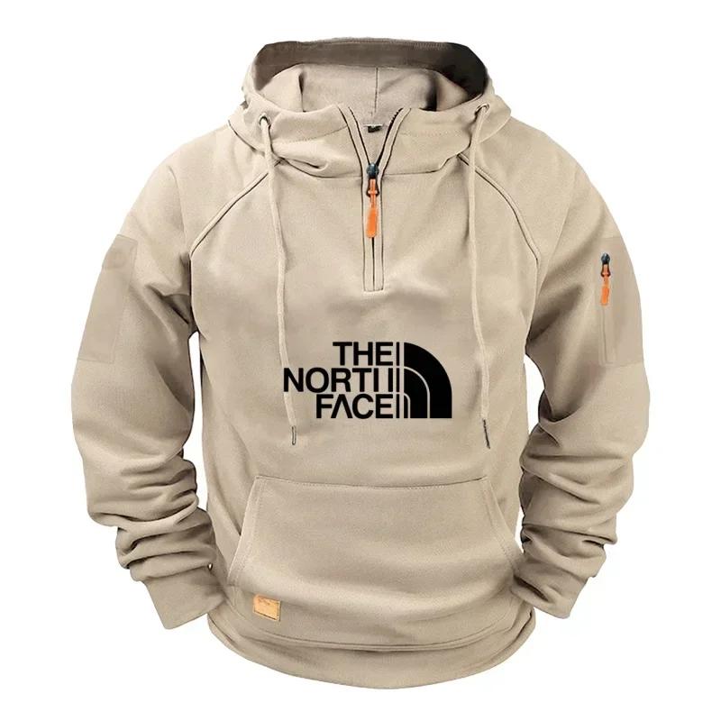Sweat-shirt de sport décontracté à capuche à manches longues pour hommes, grande taille et pull de f