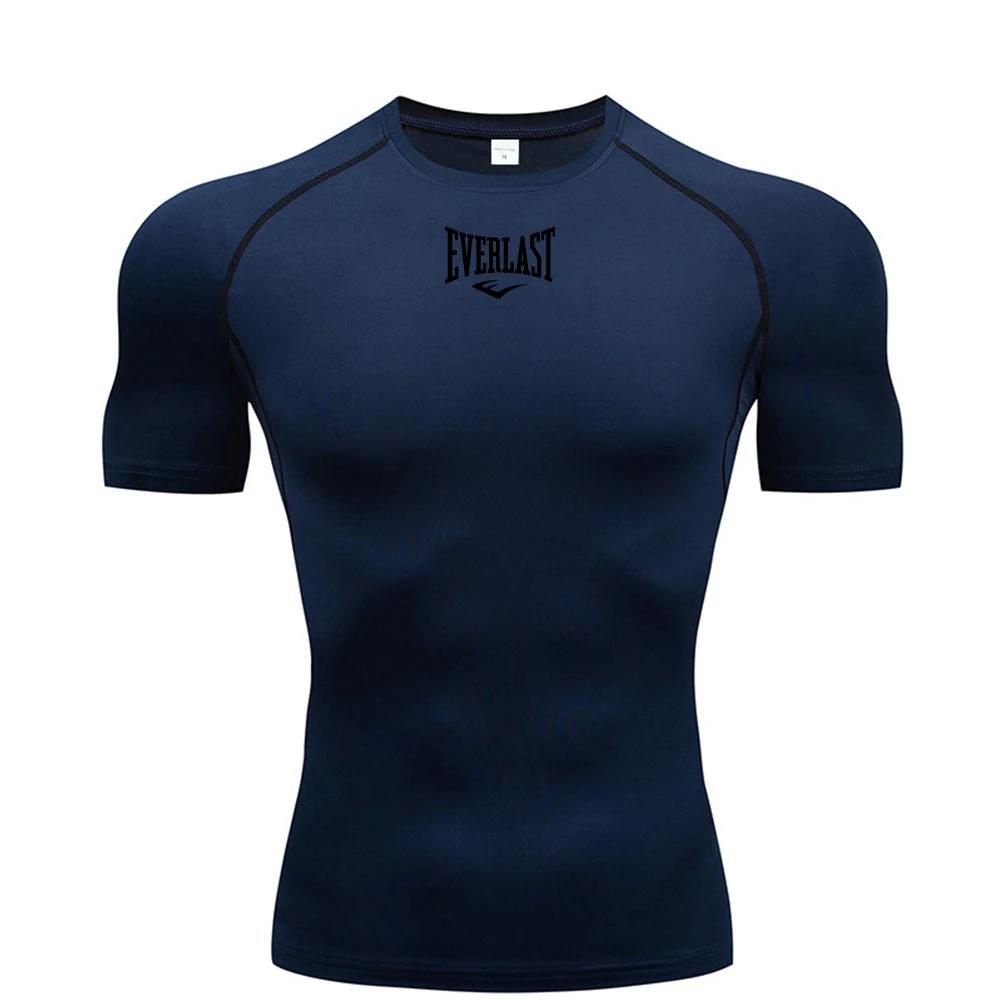 T-shirt de compression à manches courtes pour homme Everlast - Couche de base athlétique pour la gym