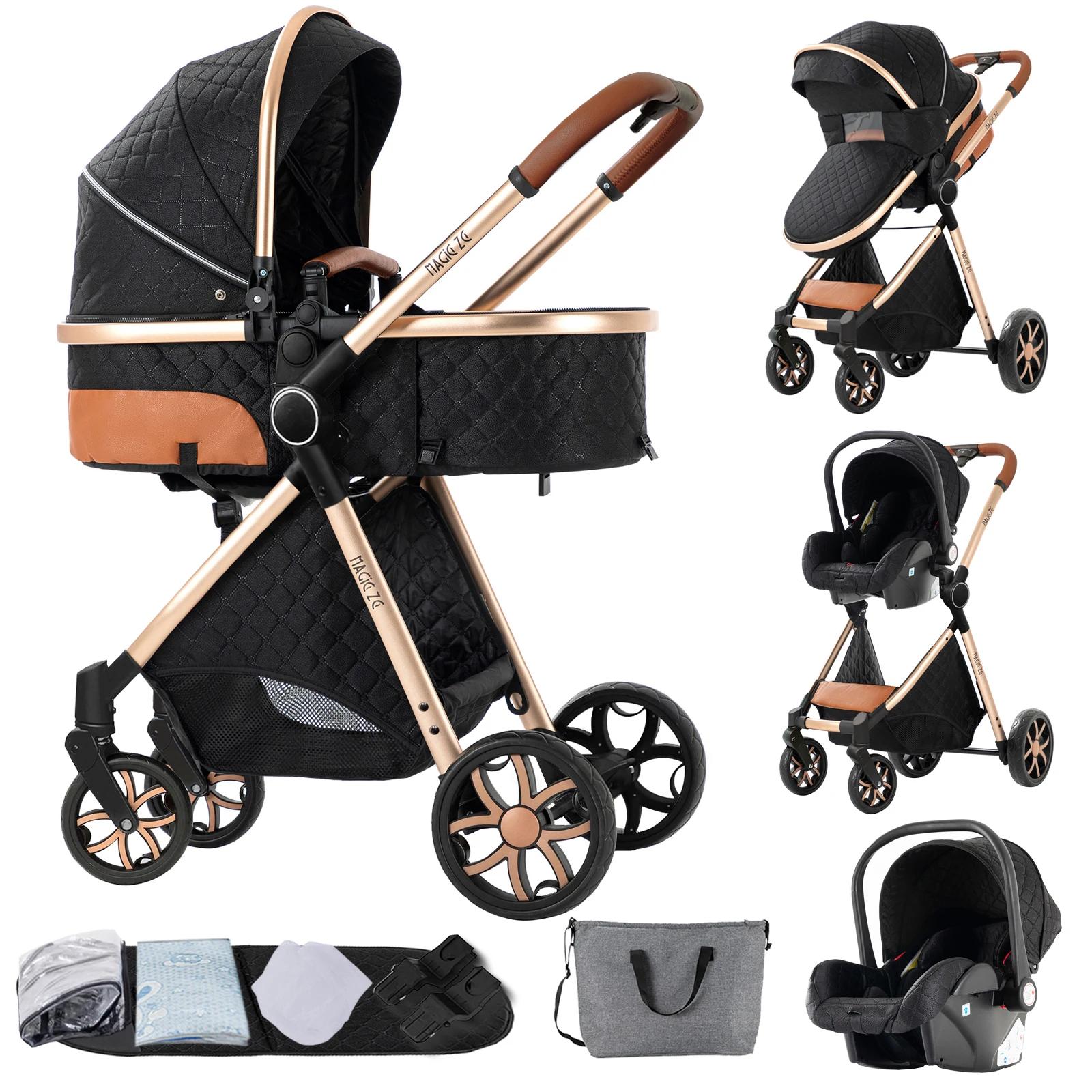 Poussette bébé 3 en 1 landau poussette légère compacte pliable poussette nouveau-né poussette systèm