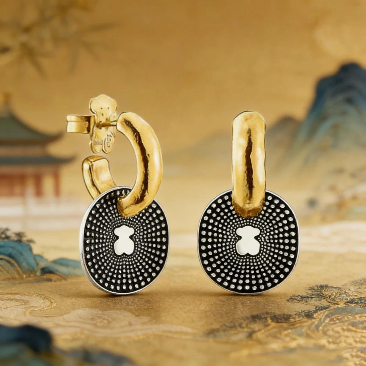 Boucles d'oreilles élégantes en forme d'ours pour femmes, petit bijou d'oreille en forme d'ours