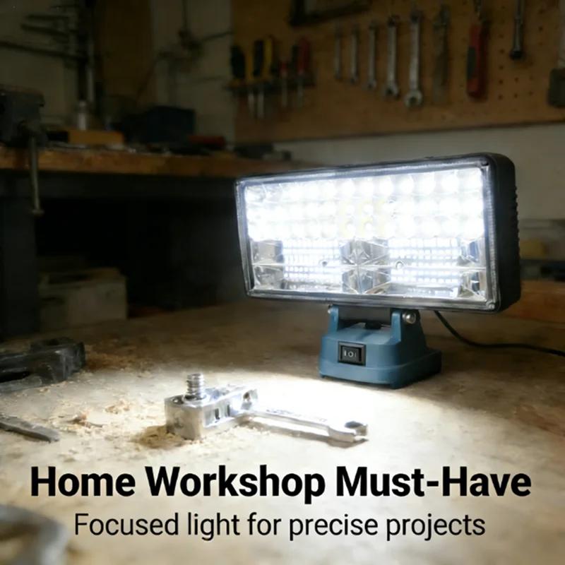 Lampe de travail LED sans fil de 8 pouces, lampe de poche LED portable pour le travail, le camping,
