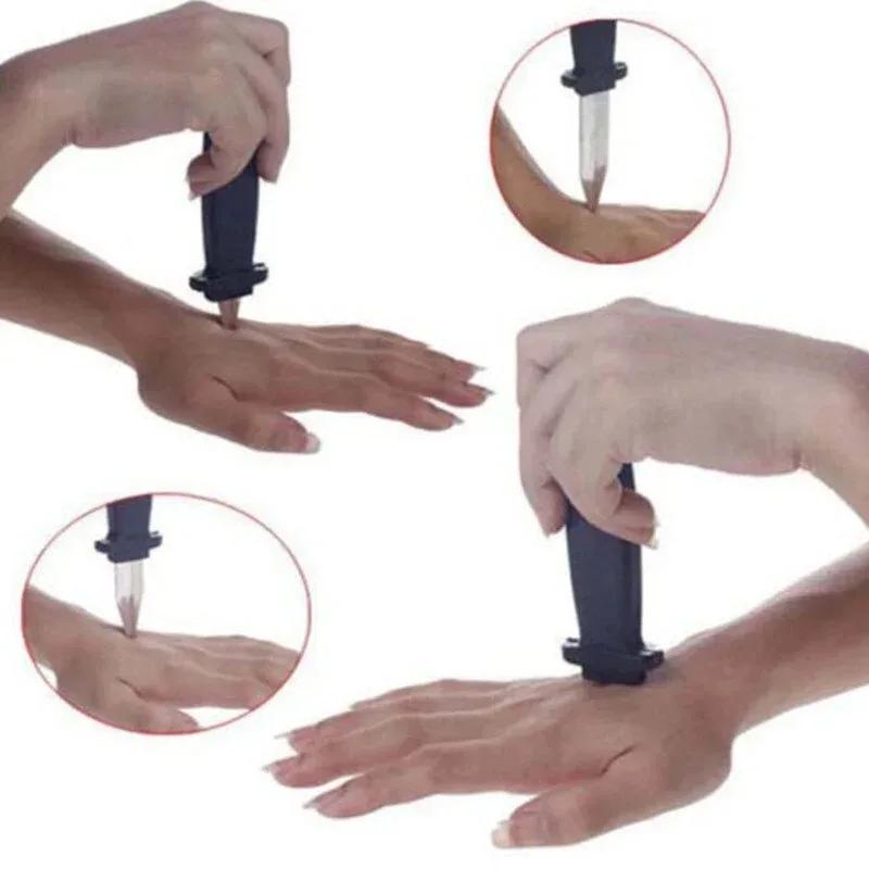 Couteau de farces rétractable-accessoire de comédie en plastique inoffensif pour adultes et enfants,