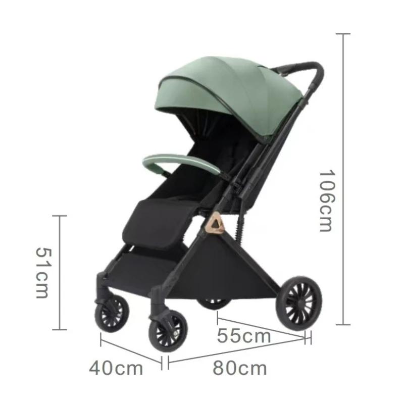 2025 nouveau QQ1 bébé poussette peut s'asseoir ou poser léger pliable bidirectionnel Portable pousse