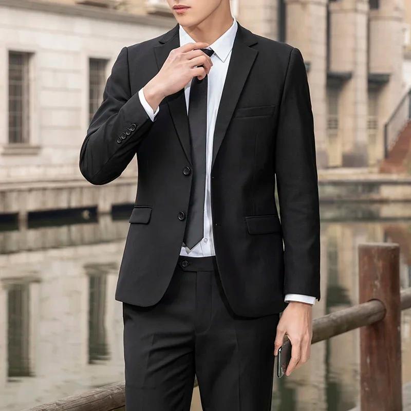 Costume Homme Décontracté et Habillé, Couleur Unie (Veste + Pantalon) – Idéal pour les Cérémonies et