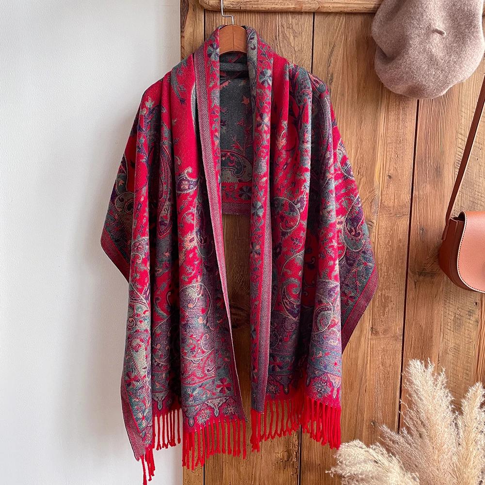 Gland couverture conception épaisse Pashmina nouveau hiver chaud châle enveloppement cachemire échar