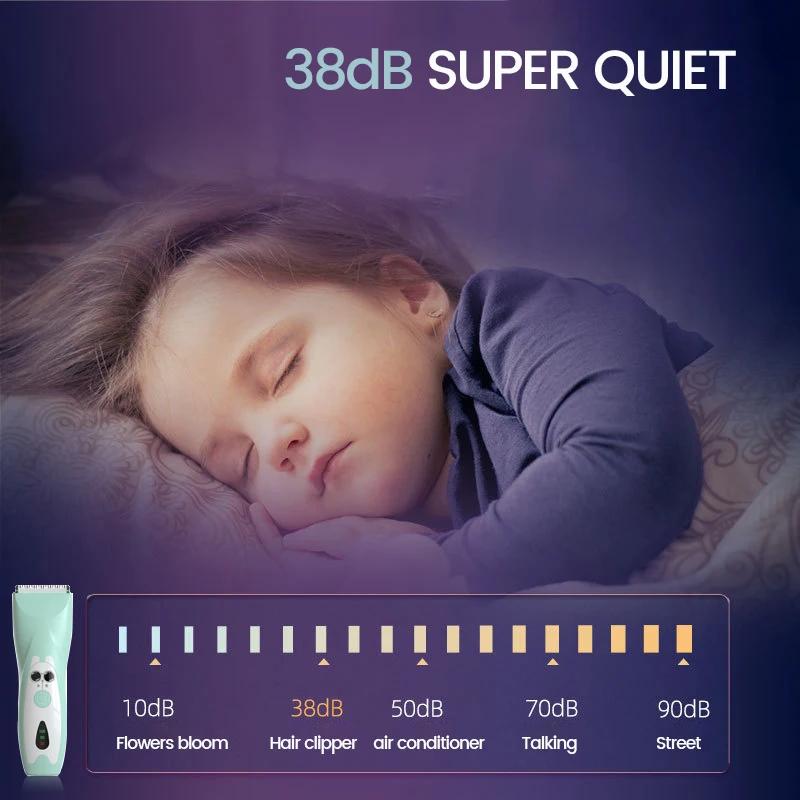 Tondeuse à cheveux pour bébé, silencieuse, électrique, rechargeable, tondeuse pour enfants, rasoir p