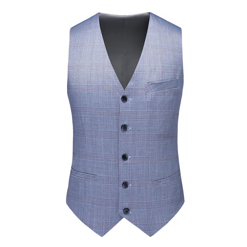 Ensemble trois pièces à rayures pour hommes, robe slim, tenue de mariage haut de gamme, costume imbi