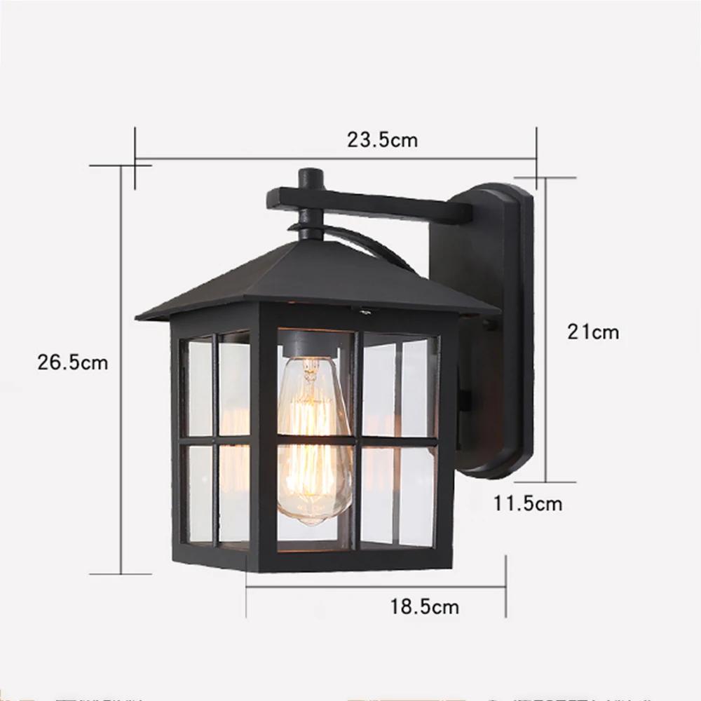 Applique murale extérieure Vintage E27 ampoule applique luminaires rétro mur LED lampe porche maison