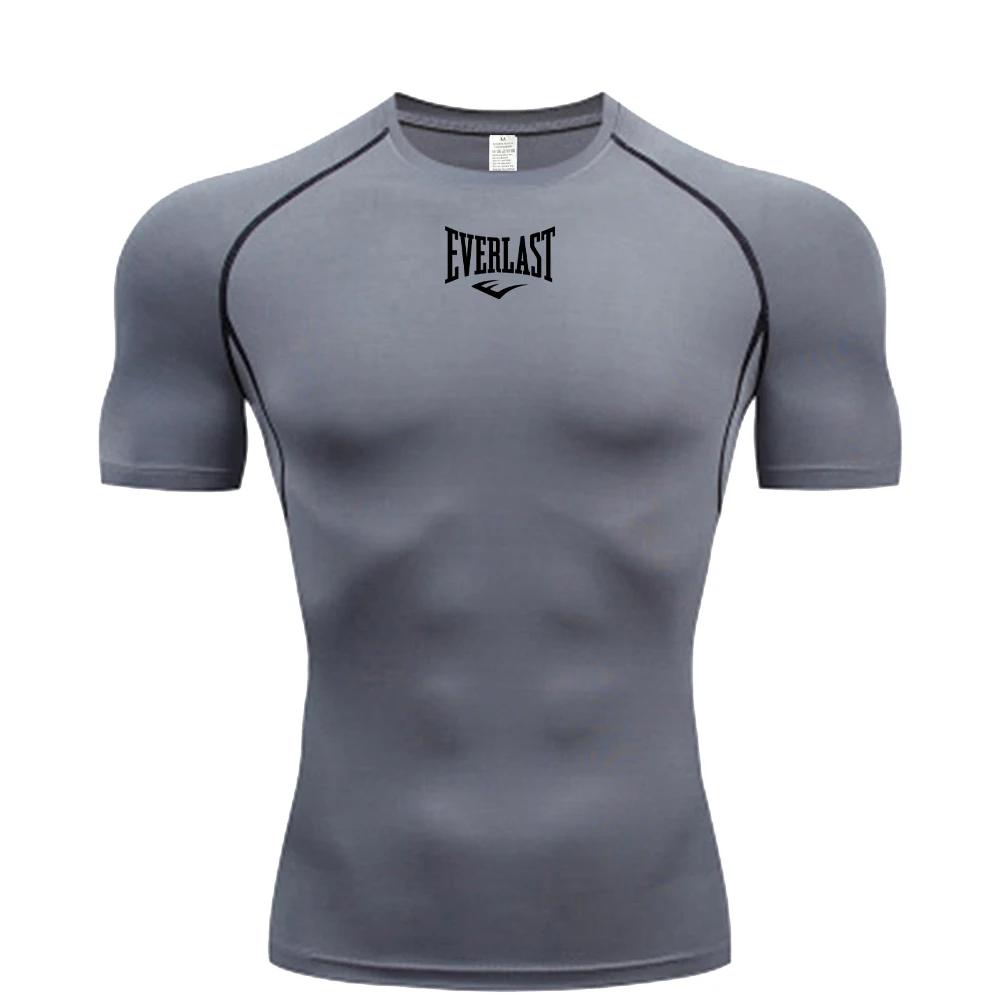 T-shirt de compression à manches courtes pour homme Everlast - Couche de base athlétique pour la gym