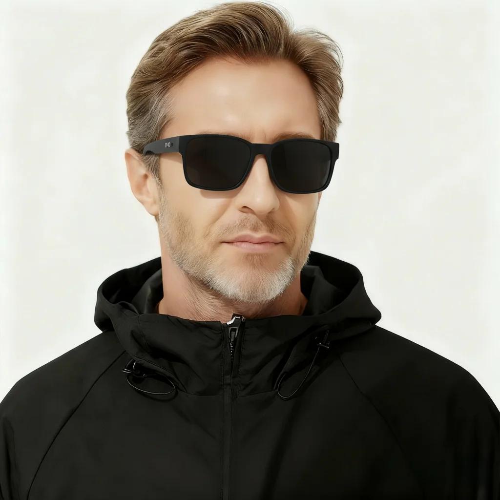 Lunettes de soleil rétro punk - Monture carrée protectrice, UV400 unisexe pour les aventures en plei
