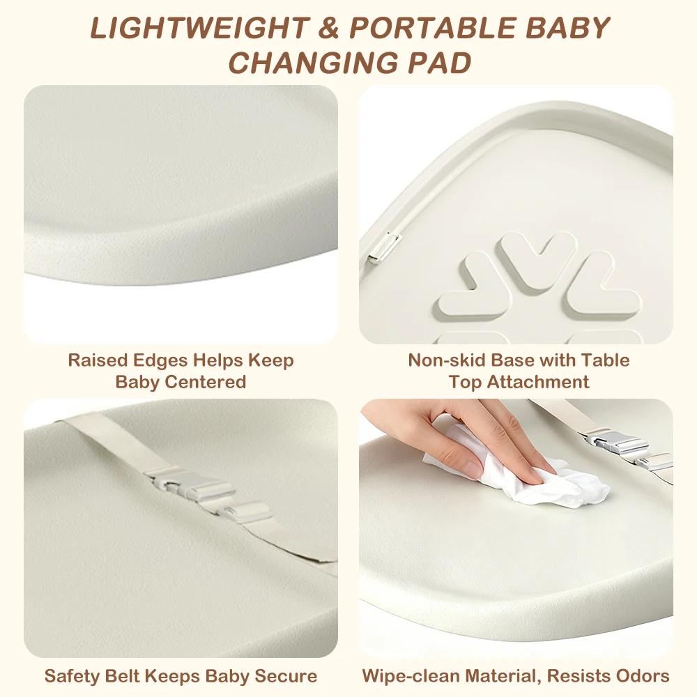 Matelas à langer pour bébé avec harnais de sécurité, matelas à langer Anti-roulis pour bébé, facile