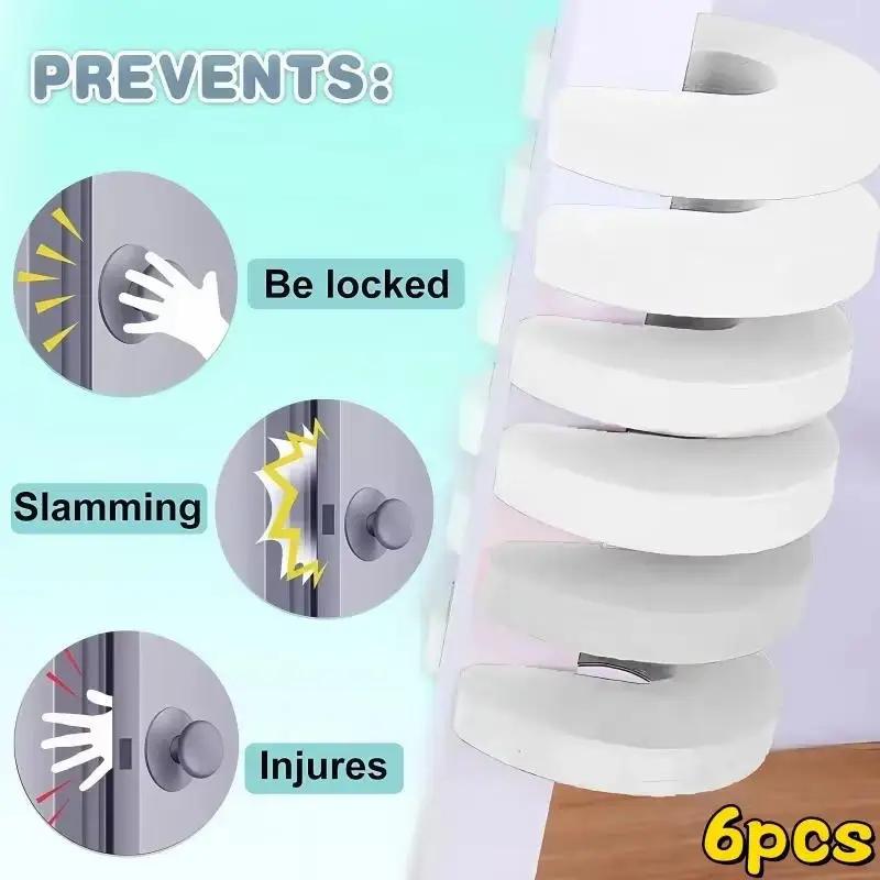 6 pièces porte doigt pincement gardes bébé preuve portes Slam bouchon Extra doux mousse Design éléga
