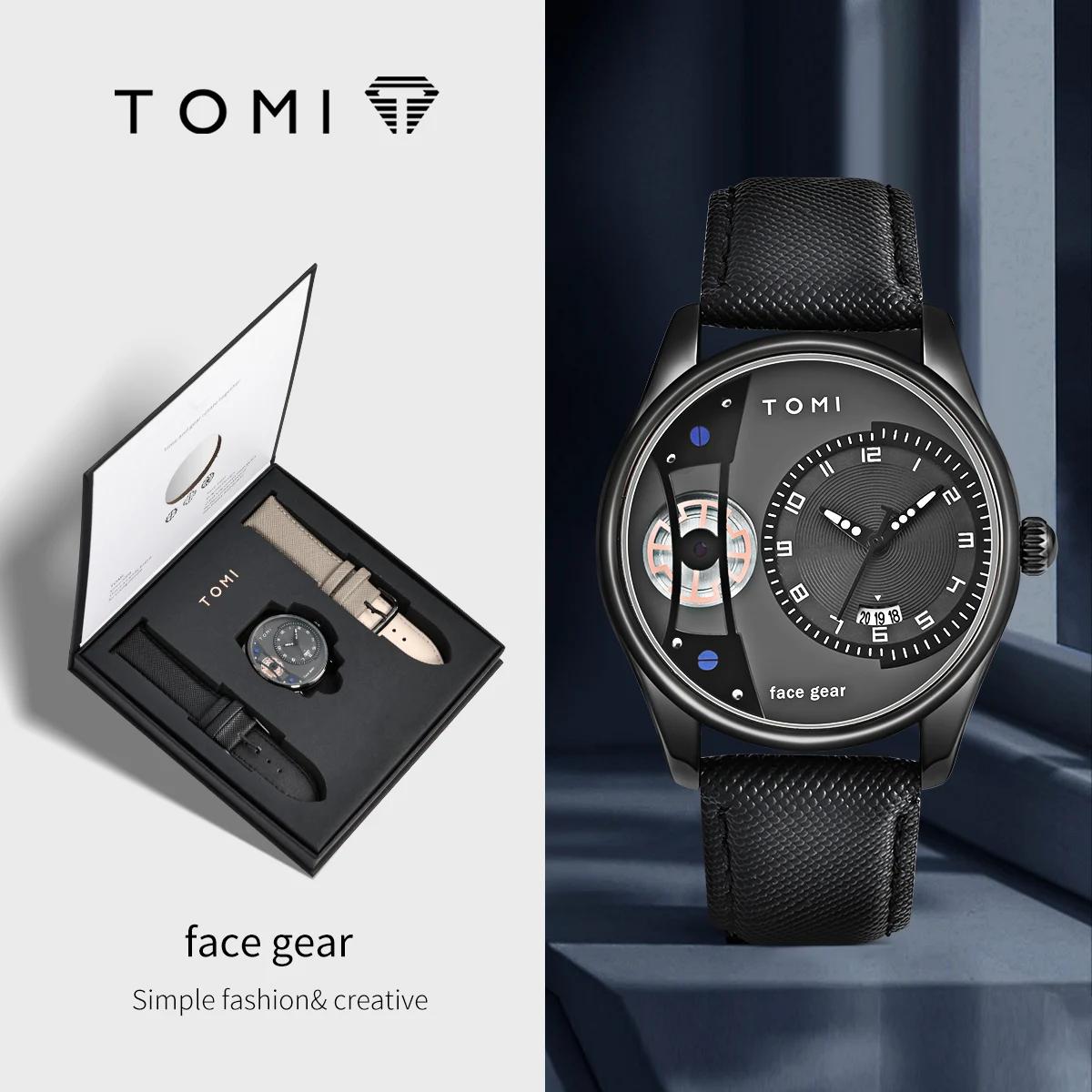 TOMI – coffret cadeau pour hommes, montre à Quartz d'affaires minimaliste, de luxe, polyvalente, Dou