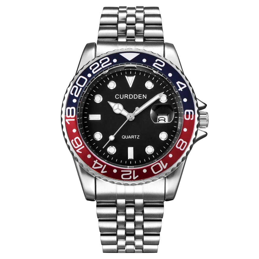 Hommes marque célèbre montres étudiants garçons mode bracelet en acier inoxydable calendrier décontr