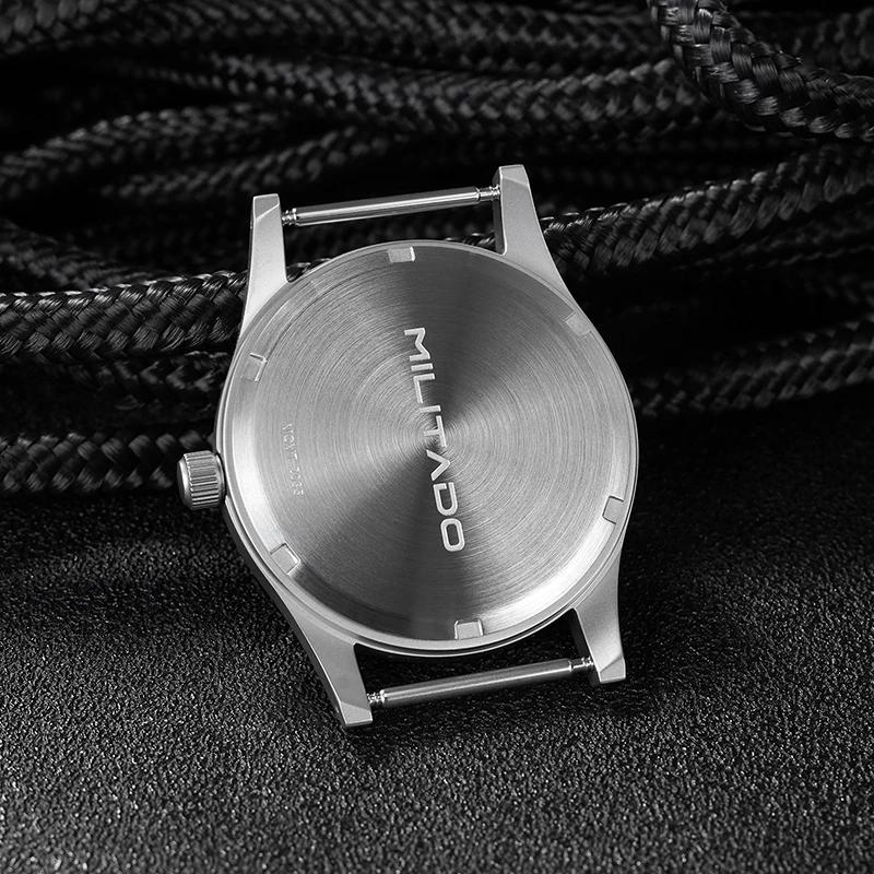 Militado ML05 38mm montre à Quartz mis5 2035/Ronda 515 mouvement montres bombé saphir cristal lumine
