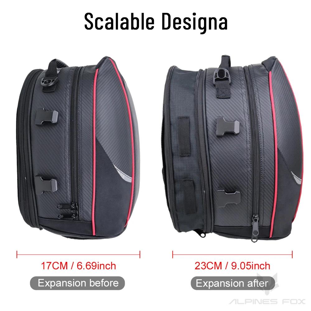Sac arrière de moto noir, étanche, bagage de voyage pour conducteur, sac de siège arrière, sac de se