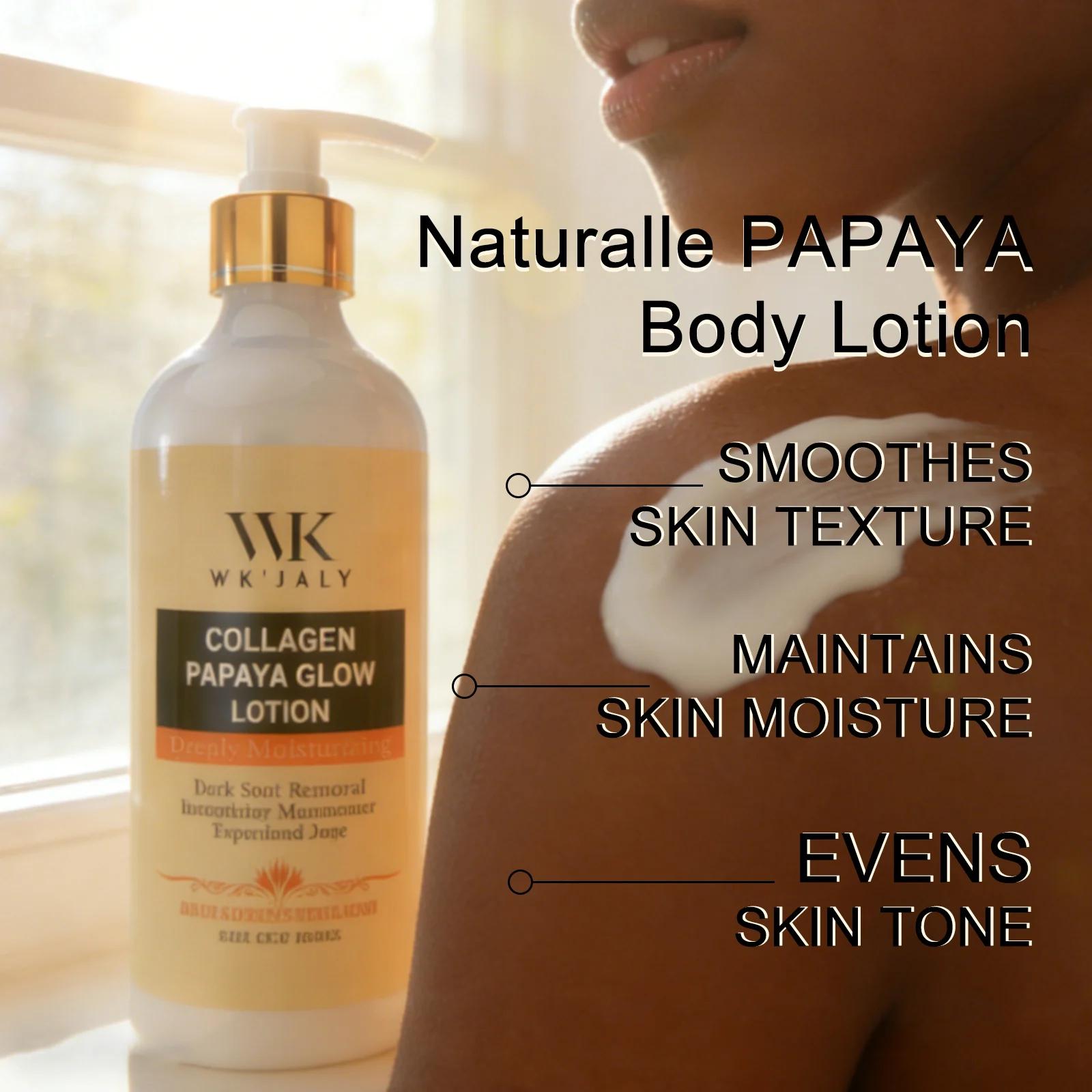 Lotion corporelle blanchissante au collagène WK JALY, élimine les taches brunes, la mélanine, hydrat