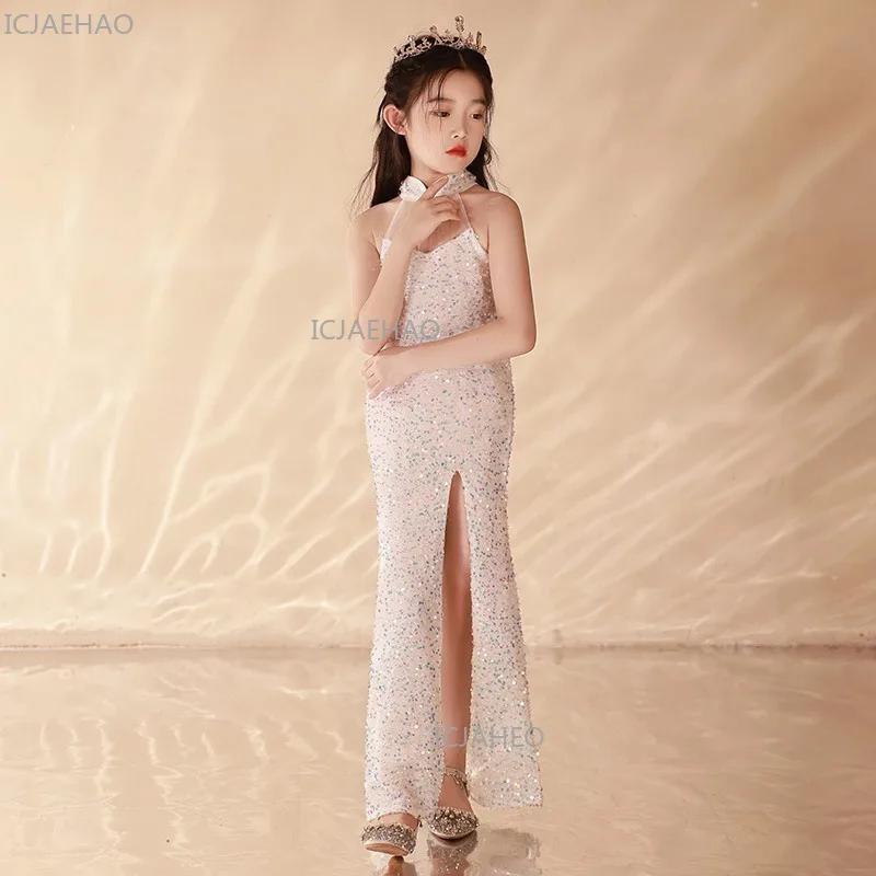Robe de performance pour filles, tenue de princesse pour fête, tenue de cérémonie pour enfants, robe