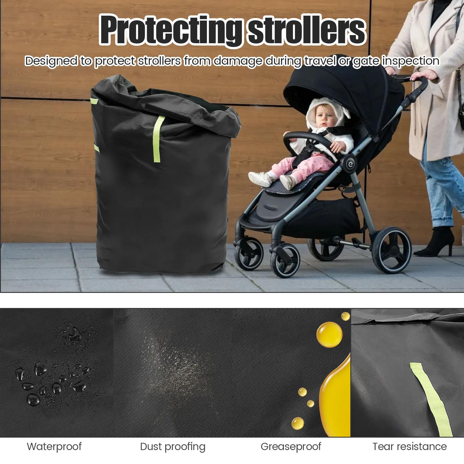 Grand sac de couverture poussette 420D Oxford étanche - Sac rangement voyage avec sangle réglable