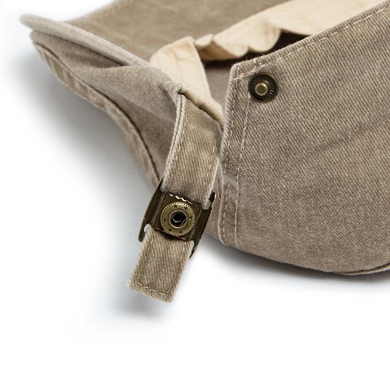 Béret Vintage en coton pour hommes et femmes, casquette à visière plate, décontractée, automne, rétr