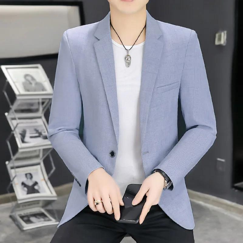 Blazer pour homme, mode, affaires, gentleman, marié, professionnel, coupe ajustée, polyvalent, décon