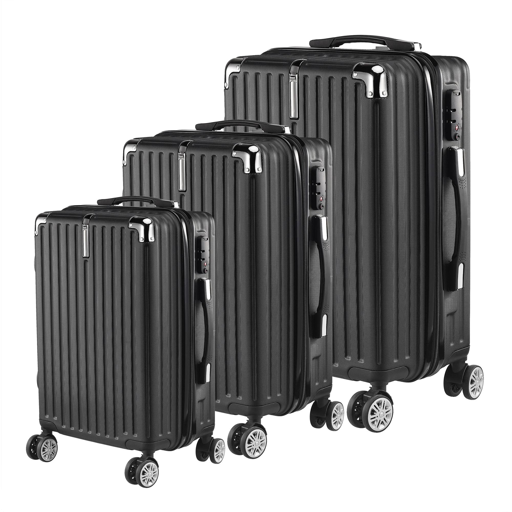 Ensemble de bagages Fangange 3 pièces, roues silencieuses universelles, avec serrure à combinaison,