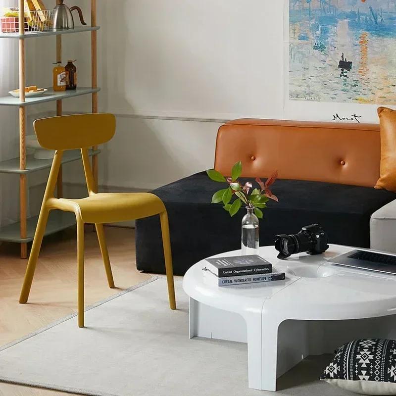 Table Basse Circulaire Moderne en Plastique, Design Créatif et Élégant, Meubles de Maison pour Salon