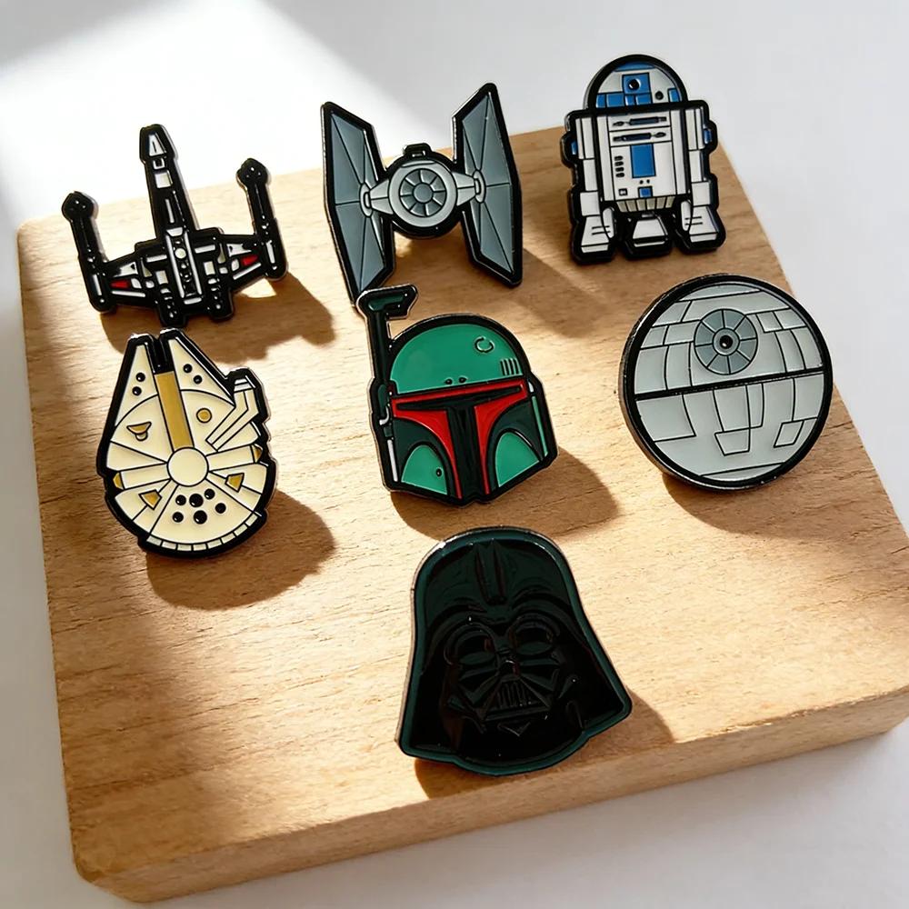 Ensemble de 7 épingles en émail Star Wars, collection de broches avec Stormtrooper, Darth Vader, Mil