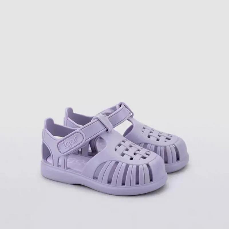 Sandales romaines d'été pour garçons et filles, couleur unie, chaussures pour enfants, Design popula