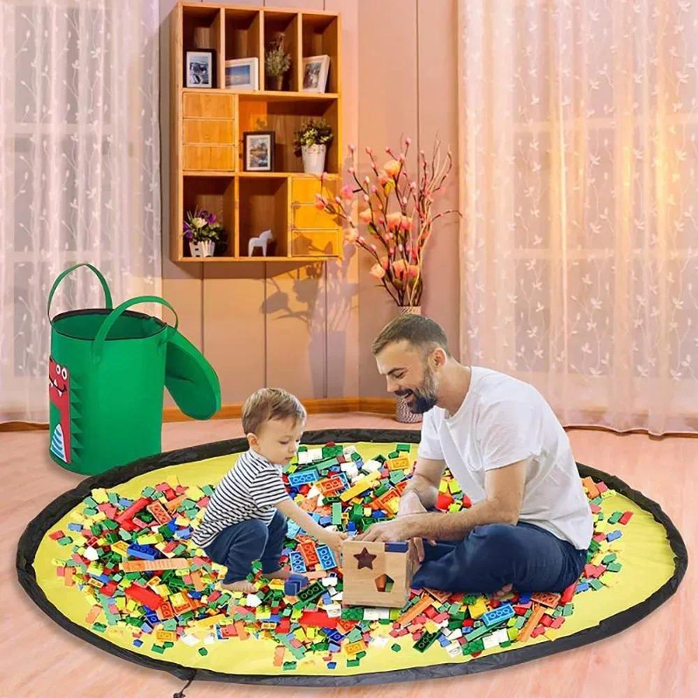 Sac de rangement pliable en feutre détachable pour jouets, organisateur d'animaux mignons, sacs à fe