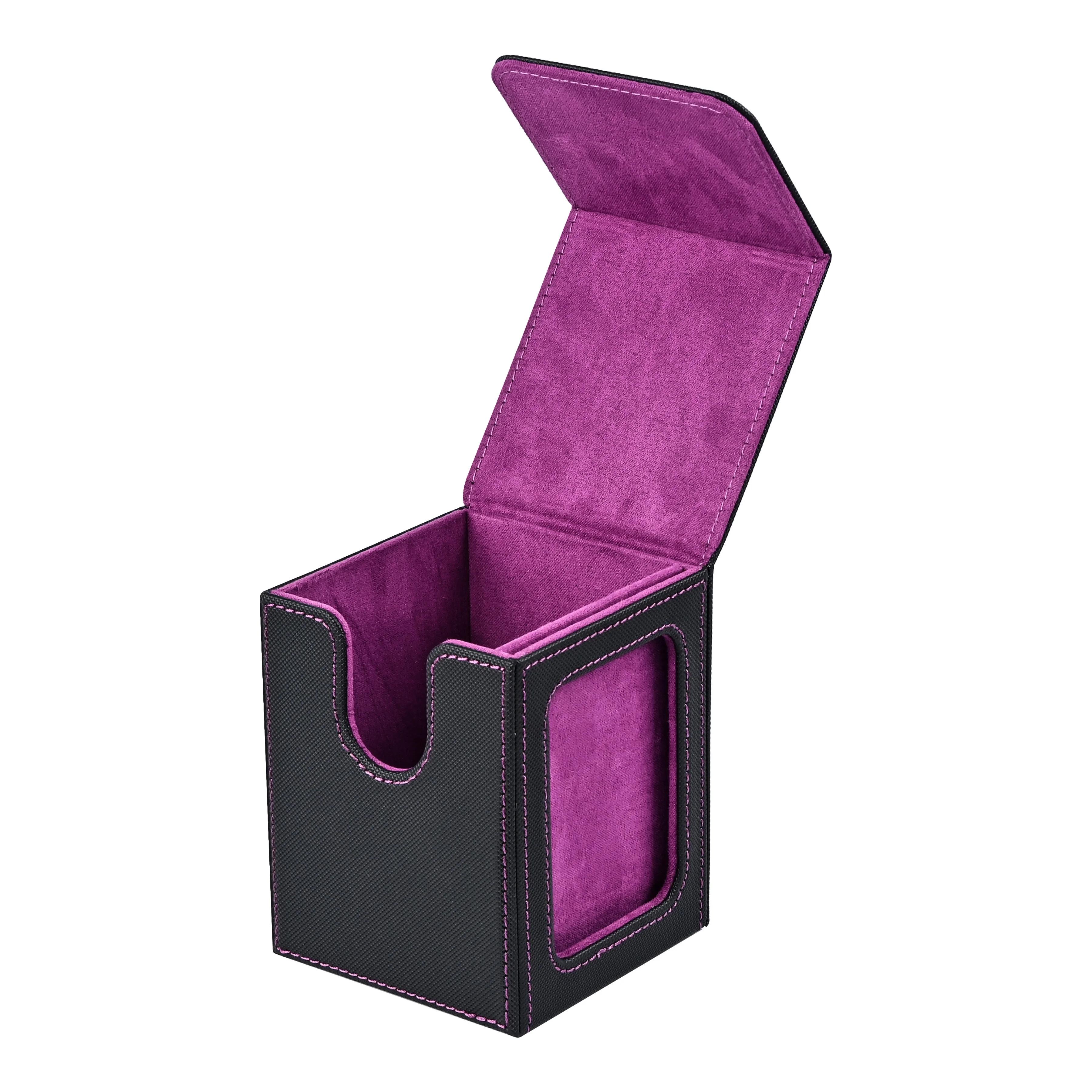 Boîte de pont de cartes avec fenêtre d'affichage, peut contenir 120 + cartes à manches simples, ferm