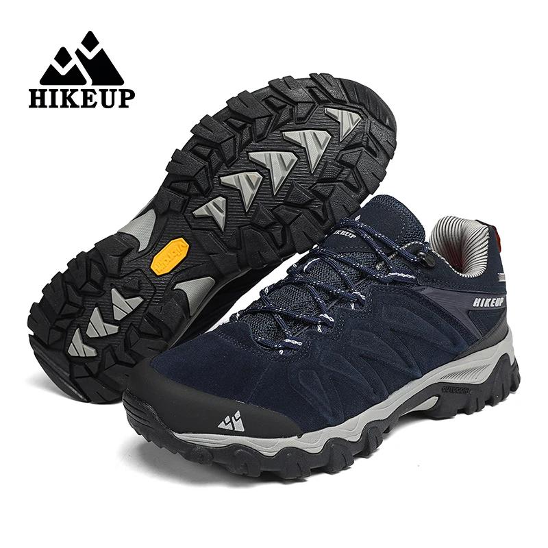 HIKEUP-Chaussures d'extérieur respirantes et anti-éclaboussures pour hommes, chaussures de randonnée
