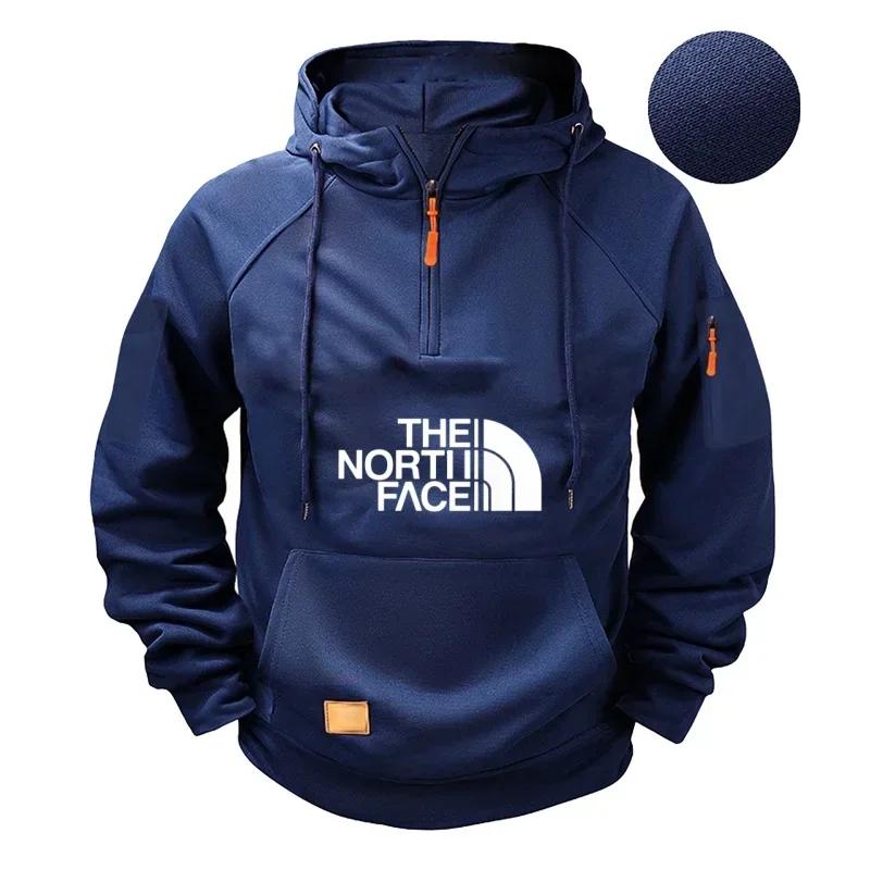 Sweat-shirt de sport décontracté à capuche à manches longues pour hommes, grande taille et pull de f