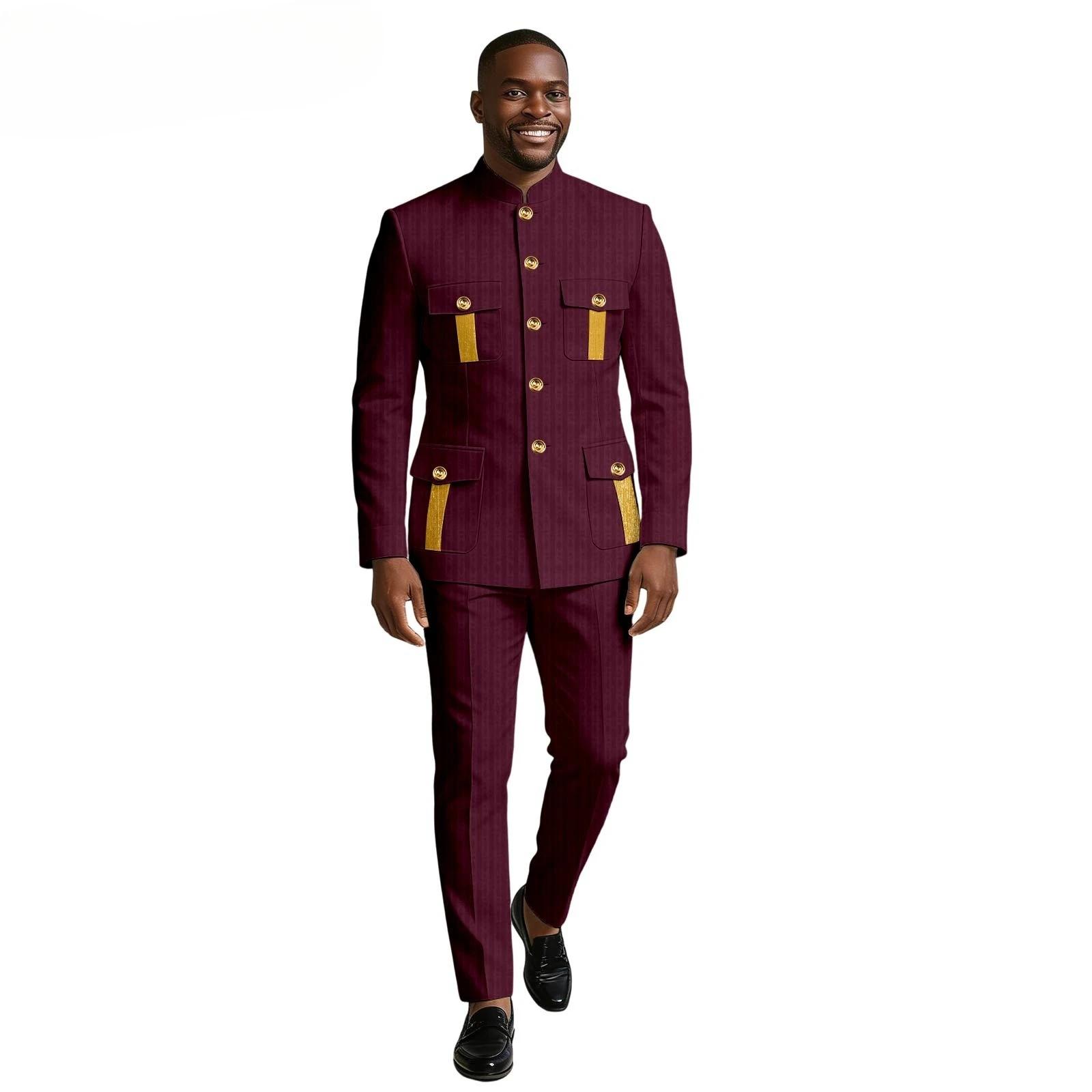 Nouveau costume pour homme 2 pièces, blazer formel d'affaires, design à double boutonnage, smoking d