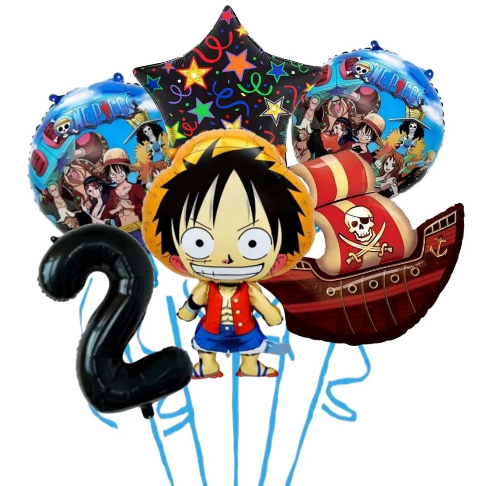 One Piececeed Luffy Zoro thème 32 pouces numéro étoile bateau Pirate feuille Ballon accessoires cade