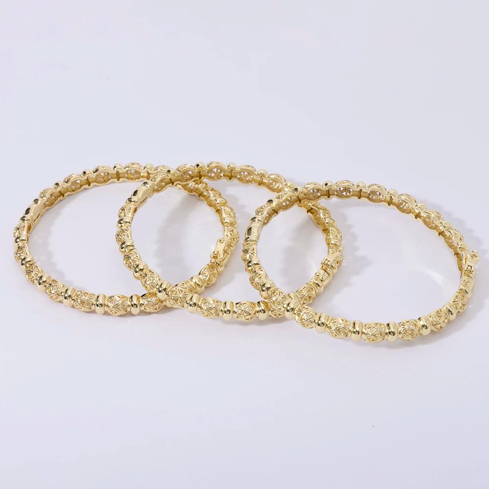 LUIZADA nouveau Vintage indien femmes Bracelet mariage africain luxe plaqué or mariée exquis chanceu