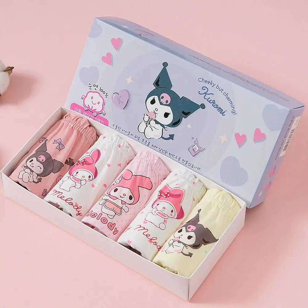 5/10 pièces coton filles Triangle culottes personnages mignons Kuromi mélodie cannelle dessin animé
