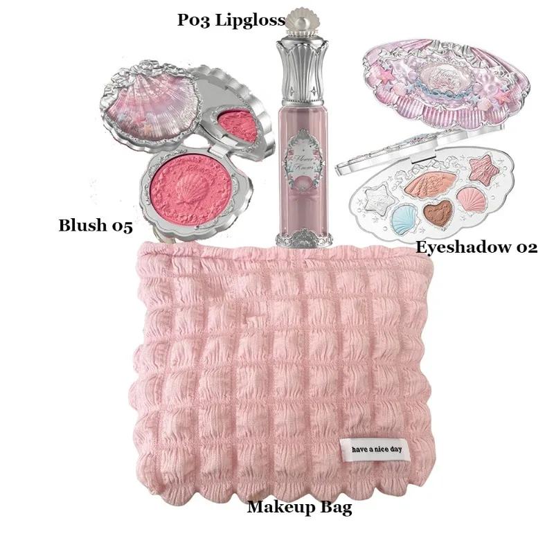 Coffret de maquillage Flower Knows, collection complète Swan Bear Garden, blush en relief, rouge à l