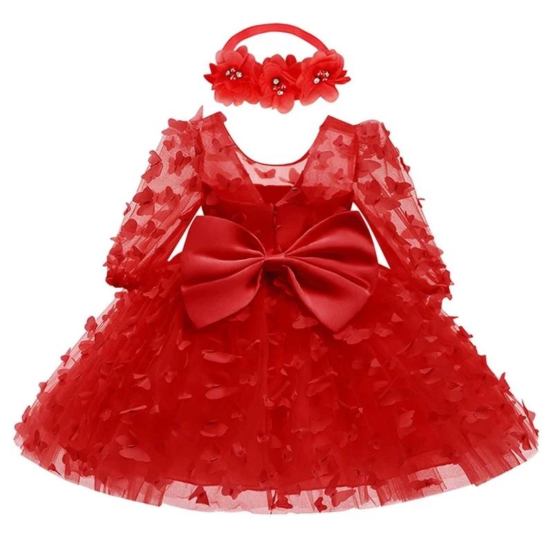Robe pour nouveau-né de 3 6 9 12 18 24 mois, en maille à fleurs, à la mode, petite princesse, cadeau