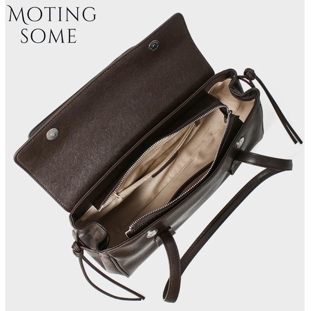Motingsome Boston sac femmes sous les bras sac à main de luxe en cuir tanné végétal sac à main en pe