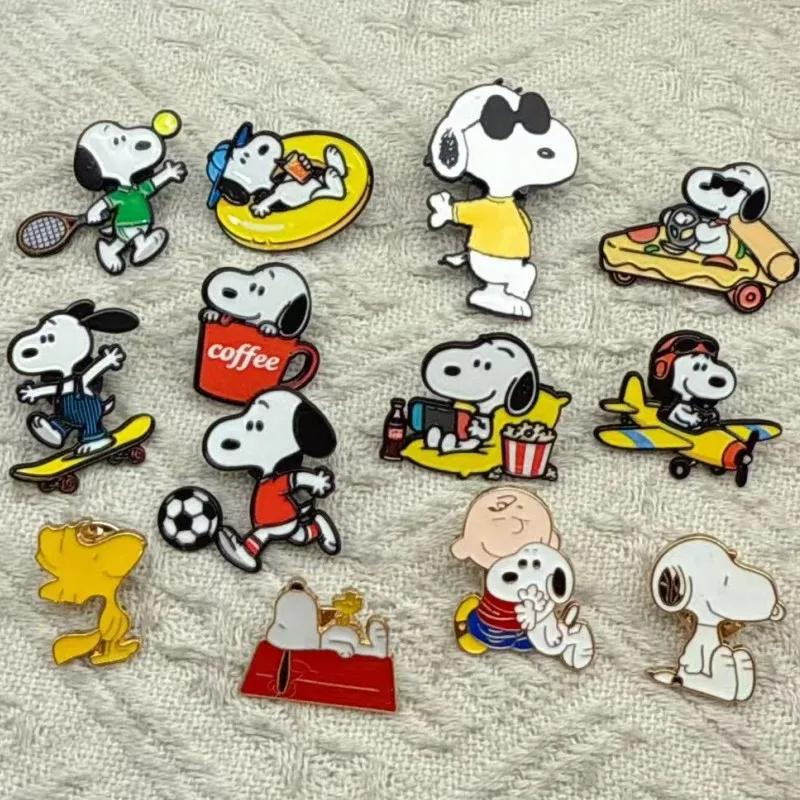 13 pièces // Broches émaillées en forme de chiots blancs de dessin animé, épingles de revers mignonn